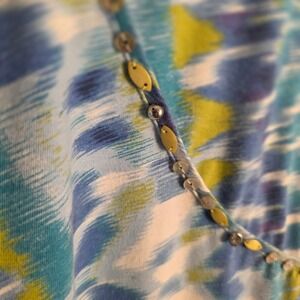 Ruby Rd Ruby Rd. | Tops | Ruby Rd Cotton Faux Wrap Top Women Large Blue Ikat ...